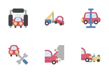 Service automobile Icon Pack