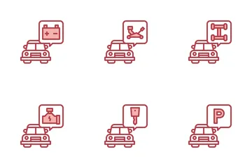 Service automobile Icon Pack