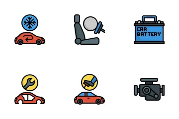 Service automobile Icon Pack