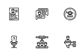 Département des Ressources Humaines RH Pack d'Icônes