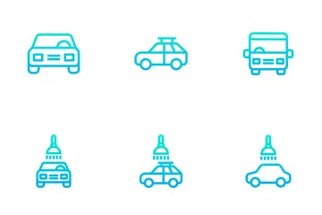 Services de voiture - Dégradé de contour Pack d'Icônes