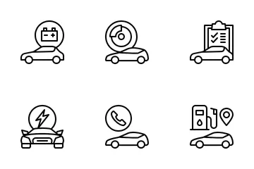 Servicio de auto Paquete de Iconos