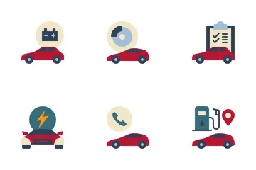 Servicio de auto Paquete de Iconos