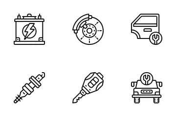 Servicio de auto Paquete de Iconos