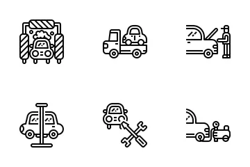 Servicio de auto Paquete de Iconos