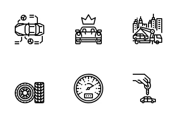 Servicio de auto Paquete de Iconos