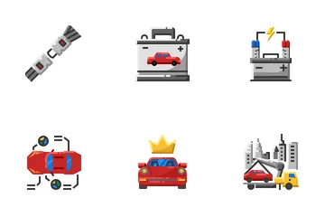 Servicio de auto Paquete de Iconos