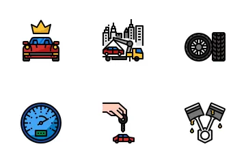 Servicio de auto Paquete de Iconos