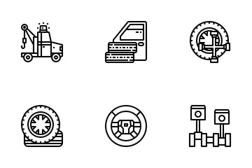 Servicio de auto Paquete de Iconos