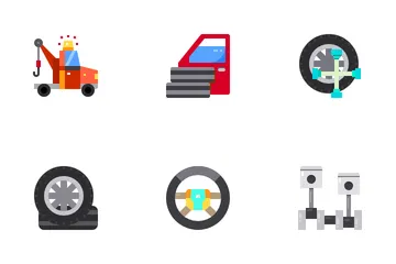 Servicio de auto Paquete de Iconos