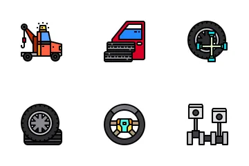 Servicio de auto Paquete de Iconos