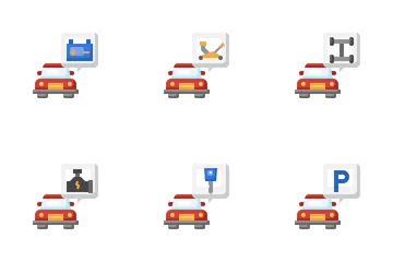 Servicio de auto Paquete de Iconos