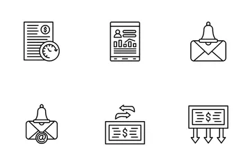 Servicio de dinero en línea Icon Pack
