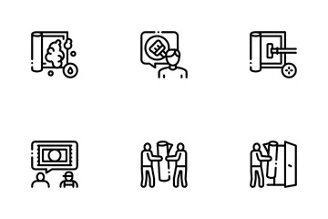 Servicio de lavado de limpieza de alfombras Paquete de Iconos