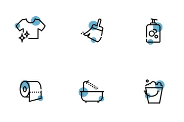 Servicio de limpieza Paquete de Iconos