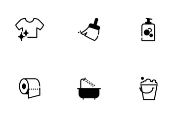 Servicio de limpieza Paquete de Iconos