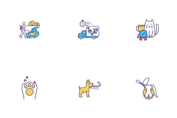 Servicio de mascotas Paquete de Iconos