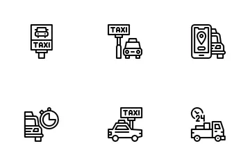 Servicio de taxi Paquete de Iconos