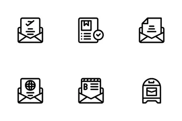 Servicio Postal Paquete de Iconos