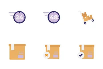 Servicio Postal Paquete de Iconos