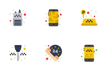 Servicio de taxi Icon Pack