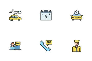 Servicio de taxi Icon Pack