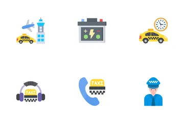 Servicio de taxi Paquete de Iconos