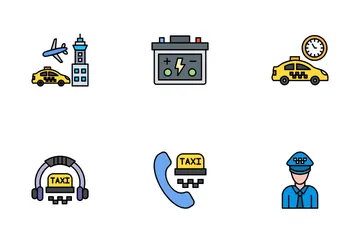 Servicio de taxi Icon Pack