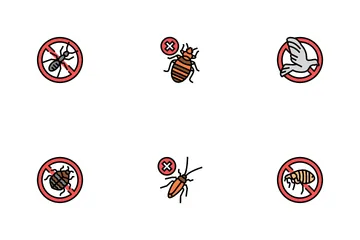 Tratamento de serviço de controle de pragas Pacote de Ícones