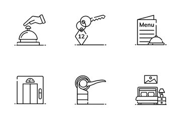Serviço hoteleiro Pacote de Ícones