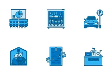 Serviço hoteleiro Pacote de Ícones