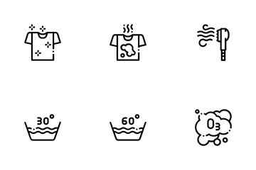 Serviço de lavanderia Pacote de Ícones