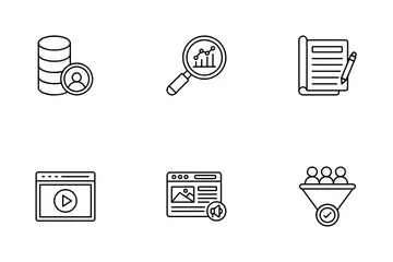 Serviço de marketing na Internet Pacote de Ícones