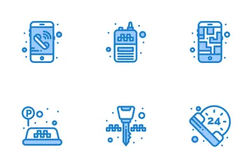 Serviço de táxi Pacote de Ícones