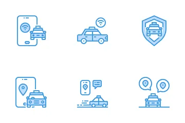 Serviço de táxi Pacote de Ícones