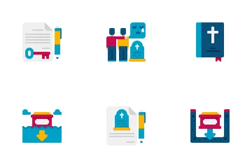 Serviço funerário Pacote de Ícones