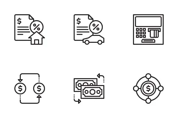 Serviços bancários Pacote de Ícones