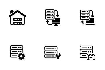 Servidor y base de datos Paquete de Iconos