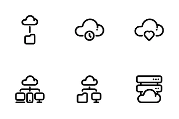 Servidores e Nuvens Pacote de Ícones