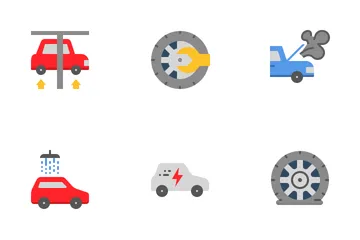 Attrezzature e servizi automobilistici Icon Pack