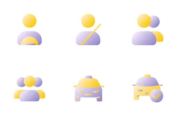 Servizio taxi Icon Pack