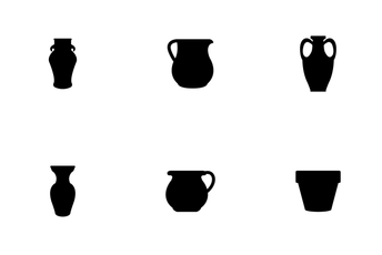 Set Ceramic Jar  Icon Pack