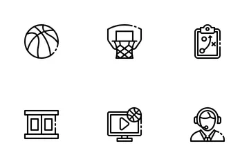 Conjunto de baloncesto Paquete de Iconos