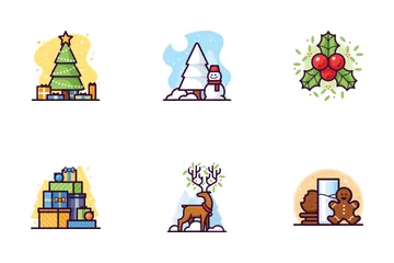 Conjunto de Navidad Paquete de Iconos