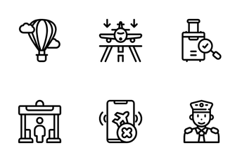 Set Of Aviation Icon Pack