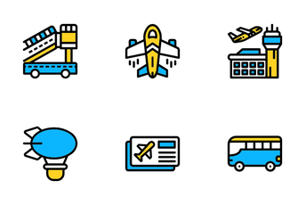 Set Of Aviation Icon Pack