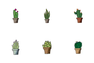 Set Of Cactus Icon Pack