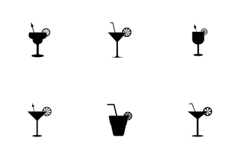 Set Of Cocktail Icon Icon Pack