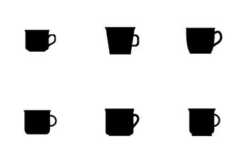 Set Of Coffee Cups Icon Pack