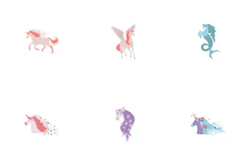 Set Of Fantastic Horses Icon Pack